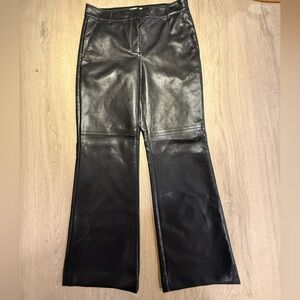 Aritzia Babatón Black Faux Leather Pants Size 6 Chic Office outfit Day to Night